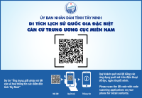 Mã QR cung cấp thông tin về Căn cứ Trung ương Cục miền Nam